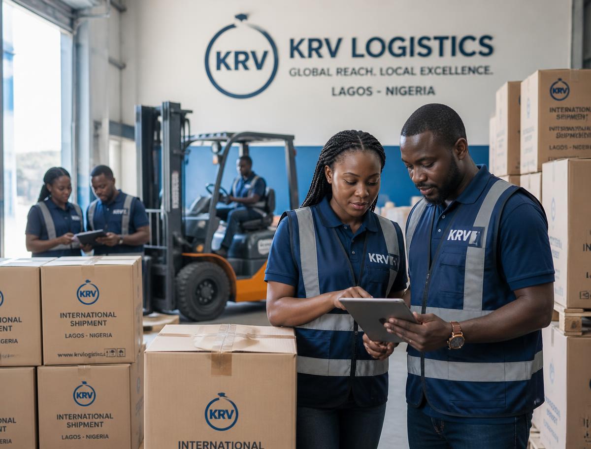 Cargo containers and international shipping operations coordinated by KYNAO