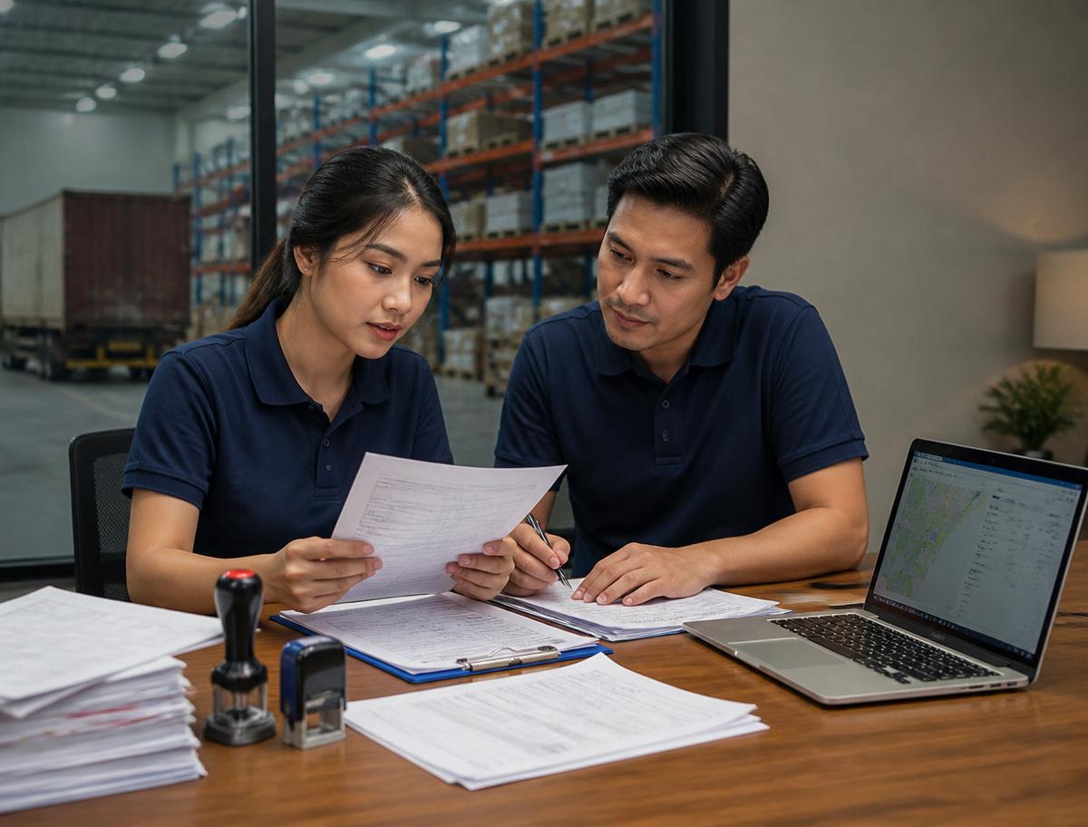 Warehouse documentation and customs paperwork