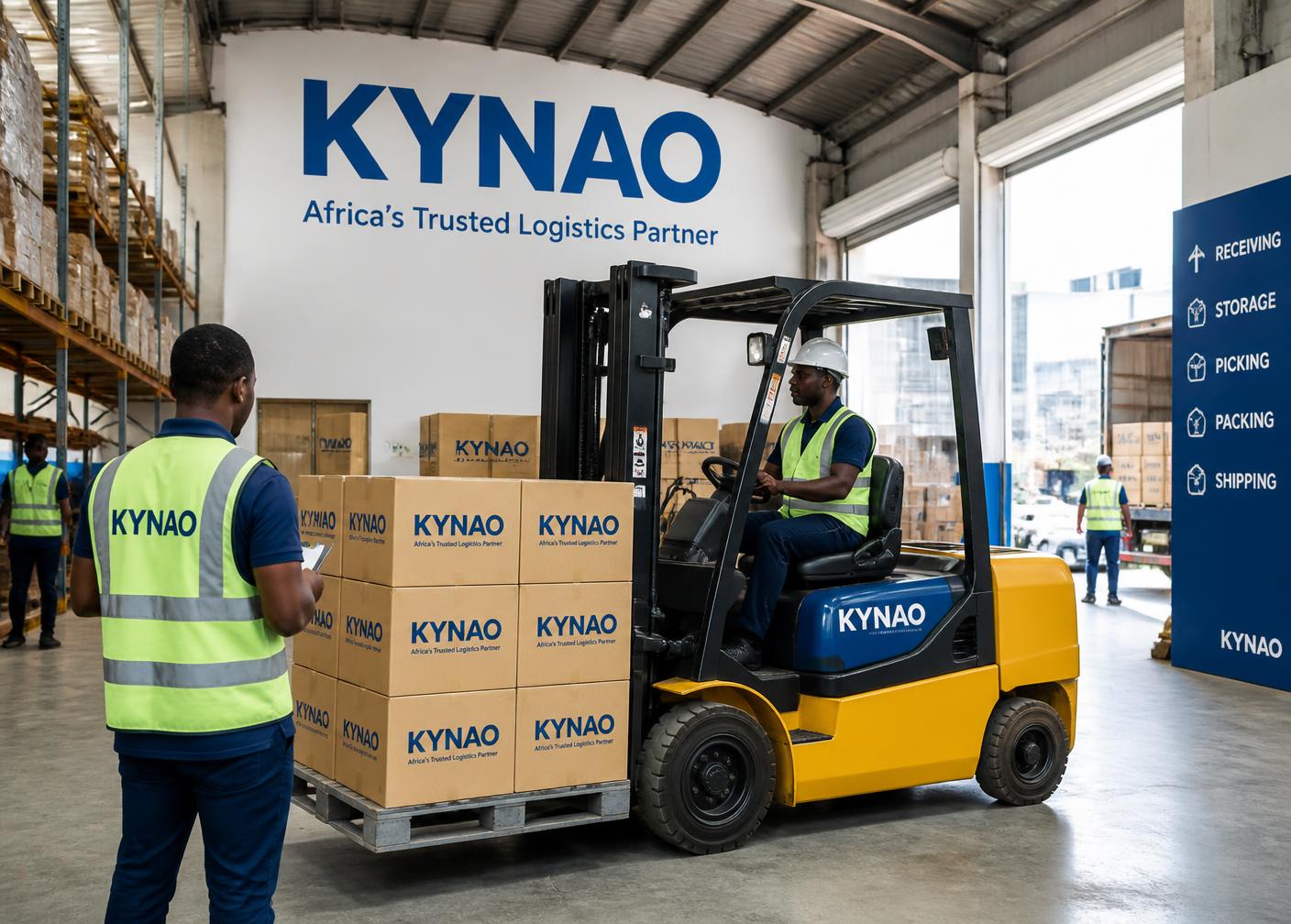 KYNAO logistics team coordinating export packaging and warehouse operations